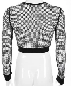 Own Saviour Long Sleeve Mesh Crop Tees + Tops