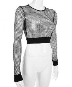 Own Saviour Long Sleeve Mesh Crop Tees + Tops