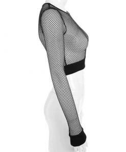 Own Saviour Long Sleeve Mesh Crop Tees + Tops