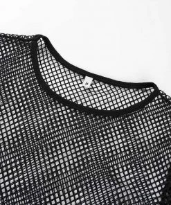 Own Saviour Long Sleeve Mesh Crop Tees + Tops