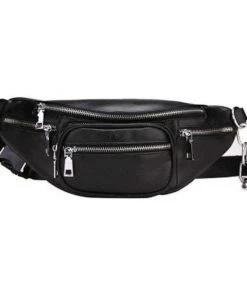 Own Saviour Midnight Faux Leather Waist/Shoulder Bag