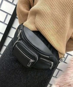 Own Saviour Midnight Faux Leather Waist/Shoulder Bag