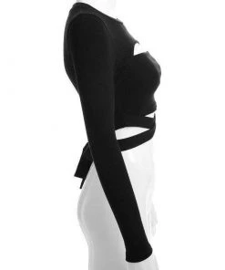 Own Saviour Tees + Tops Noir Bandage Wrap Crop