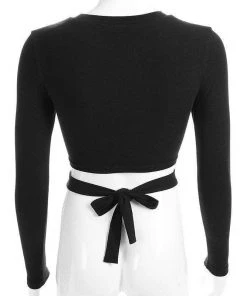 Own Saviour Tees + Tops Noir Bandage Wrap Crop