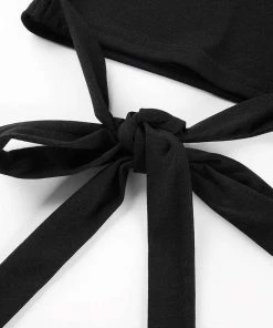 Own Saviour Tees + Tops Noir Bandage Wrap Crop