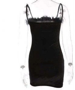 Own Saviour Dresses + Sets NY Velvet Feather Dress