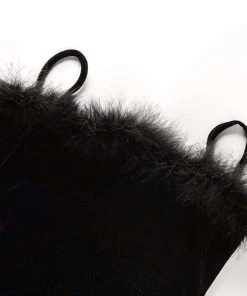 Own Saviour Dresses + Sets NY Velvet Feather Dress