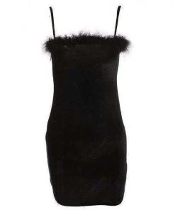 Own Saviour Dresses + Sets NY Velvet Feather Dress