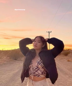 Own Saviour Plaid Halter Crop Tees + Tops