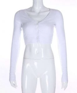 Own Saviour White Rib Top