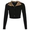 Own Saviour Tees + Tops Leopard Collar Top