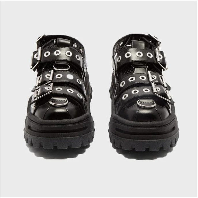Own Saviour Shoes Rivet Buckle Platform Sandals 2 Own Saviour Shoes Rivet Buckle Platform Sandals