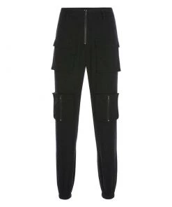 Own Saviour Black Zip Cargo Pants