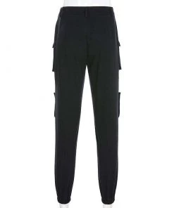 Own Saviour Black Zip Cargo Pants
