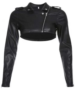 Own Saviour Jackets Crop Biker Jacket