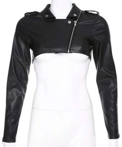 Own Saviour Jackets Crop Biker Jacket
