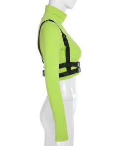 Own Saviour Tees + Tops Neon Buckle Turtleneck