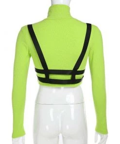 Own Saviour Tees + Tops Neon Buckle Turtleneck