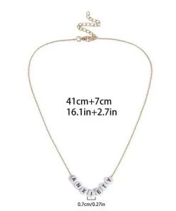 Own Saviour Letter Bead Necklace
