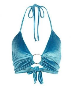 Own Saviour Blue Velvet Ring Halter