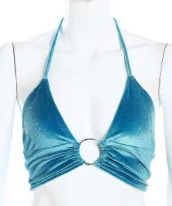 Own Saviour Blue Velvet Ring Halter