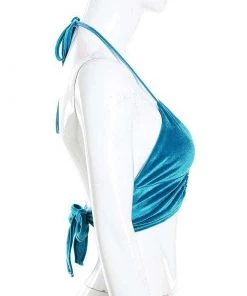 Own Saviour Blue Velvet Ring Halter