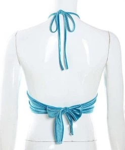 Own Saviour Blue Velvet Ring Halter