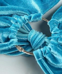 Own Saviour Blue Velvet Ring Halter