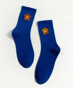 Own Saviour Flower Embroidered Socks Accessories