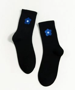 Own Saviour Flower Embroidered Socks Accessories