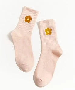 Own Saviour Flower Embroidered Socks Accessories