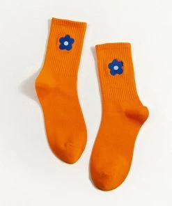 Own Saviour Flower Embroidered Socks Accessories