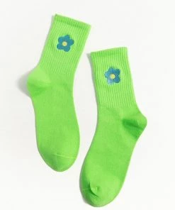 Own Saviour Flower Embroidered Socks Accessories