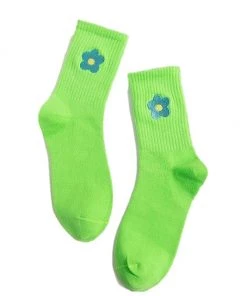 Own Saviour Flower Embroidered Socks Accessories
