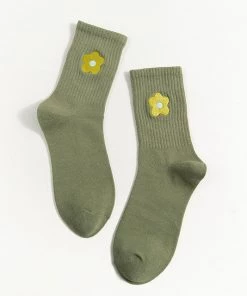 Own Saviour Flower Embroidered Socks Accessories