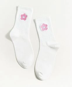 Own Saviour Flower Embroidered Socks Accessories