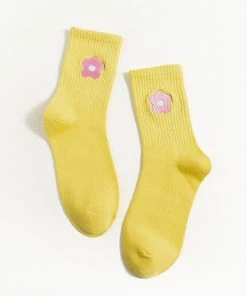 Own Saviour Flower Embroidered Socks Accessories