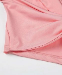 Own Saviour Pink Tie Up Crop Tees + Tops