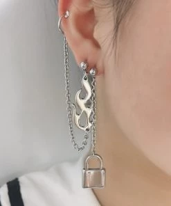 Own Saviour Accessories Flame Lock Earring