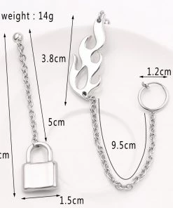 Own Saviour Accessories Flame Lock Earring
