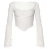 Own Saviour White V Hem Crop Tees + Tops