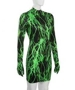 Own Saviour Neon Lightning Dress