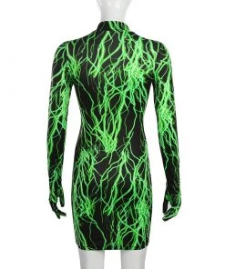 Own Saviour Neon Lightning Dress
