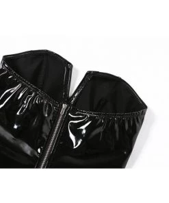 Own Saviour Bodysuits Faux Leather Strapless Bodysuit