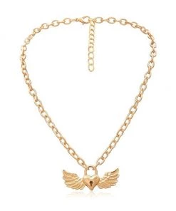 Own Saviour Angel Wings Lock Necklace