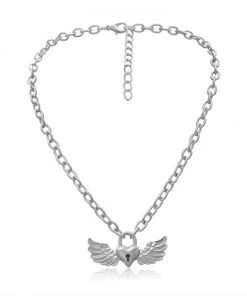 Own Saviour Angel Wings Lock Necklace