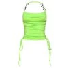 Own Saviour Neon Chain Halter Crop Tees + Tops