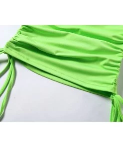 Own Saviour Neon Chain Halter Crop Tees + Tops