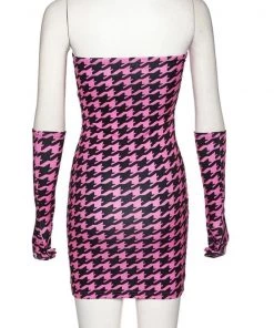 Own Saviour Dogtooth Gloved Dress Dresses + Sets