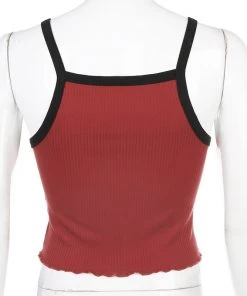 Own Saviour Red Black Cami Crop